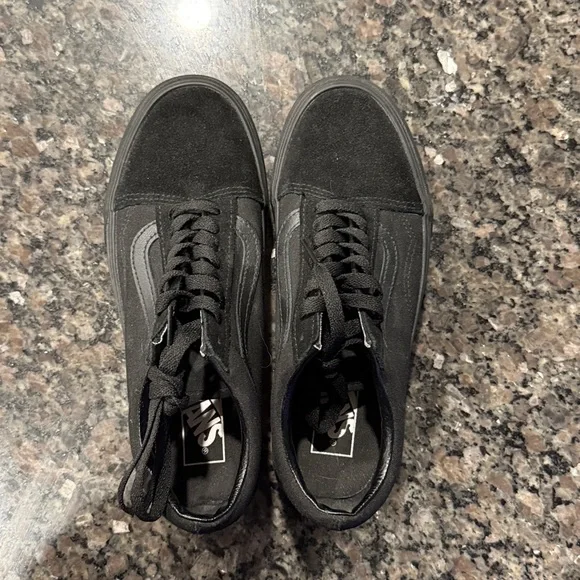 New Vans Old Skool Stackform Platform Sneakers Suede/Canvas Black Monochrome - Picture 10 of 12